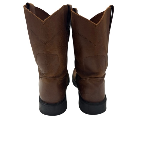 Justin Boots Aged Bark Youth Sz 3.5 D Work Boots 4782 - Picture 3 of 6